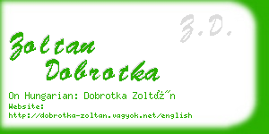 zoltan dobrotka business card